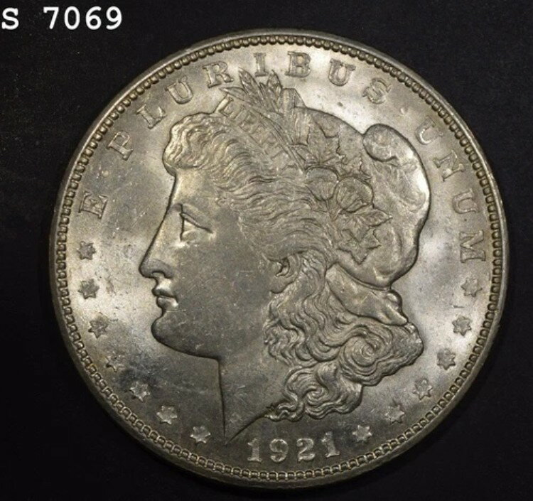 1921-S モーガン銀貨「AU+」*2点目以降は送料無料*
