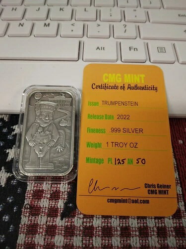 CMG ミント 1オンス ハロウィーン トランペンシュタイン アンティーク #49/125 .999 純銀 ロット#107