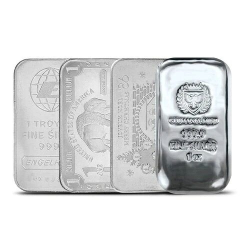 1 oz Silver Bar (Varied Condition, Any Mint) Random Brand商品について形状 バーブランド/ミント ランダム製造国/地域 ランダム貴金属含有量 1個あたり 1.00000純度 0.999組成 銀注意事項※以下の注意事項をご理解のうえ、ご購入ください■ 鑑定済みコイン・紙幣について各種コイン・紙幣の鑑定機関（NGC、PCGS、PMGなど）は、収集品の真贋鑑定およびグレーディングを行う専門機関です。鑑定後の商品は、専用ケース（スラブ）に封入され、状態を示すグレードが付与されます。■ グレードについてグレードはコイン・紙幣自体の状態を評価するものであり、ケース自体の品質や状態を保証するものではありません。製造・輸送時の影響により、以下のような状態が発生する場合がございます。- 軽微なスレ傷・拭き傷（特に光の角度で見えるもの）- ケース内部のホコリ・小さな異物（鑑定機関の検品基準を満たしている場合）- ラベルのズレ・わずかな傾きこれらは鑑定機関の基準内であり、返品・交換の対象とはなりませんのでご了承ください。■ ラベルの種類について各鑑定機関では、コイン・紙幣の状態や鑑定の結果に応じて異なるラベルが付与されます。- 通常ラベル（Standard/Regular）：一般的なグレード付き鑑定済みコイン・紙幣- オーセンティック（Authentic）：グレードなしで真贋のみ保証- 詳細グレード（Details）：クリーニング跡やエッジのダメージがあるが本物と認定- 特別ラベル（Special Label）：記念版や特定のデザインの限定ラベル - 例：NGC「Early Releases」「First Releases」、PCGS「First Strike」 などグレードやラベルの種類は、商品画像および説明文をご確認のうえ、ご購入ください。■ 在庫状況について当店の商品は海外から取り寄せております。ご購入のタイミングによっては在庫切れとなる場合がございます。その際はご連絡のうえ、ご注文をキャンセルさせていただく場合がございますので、あらかじめご了承ください。■ ご注文後のキャンセルについてご注文と同時に商品のお取り寄せを開始するため、お客様都合によるキャンセルは承っておりません。■ 配送についてお届けまでに通常2〜3週間ほどかかります。海外の祝日や天候、税関手続きにより通常より配送が遅れる可能性がございます。■ 保証について商品説明に英語で「保証（warranty）」と記載があっても、日本国内では適用されませんのでご了承ください。 当店では、商品到着後7日以内の初期不良に限り、対応させていただきます。 （返品規約の詳細については、楽天市場内の会社概要欄下部をご参照ください。）■ 商品の色・素材感について撮影環境やモニター設定により、実際の商品と色味や質感が異なる場合がございます。■ 価格変動について希少性の高い商品は市場価格の変動により、追加料金をお願いする場合がございます。追加料金に同意いただけない場合には、ご注文のキャンセルが可能ですので、ご安心ください。■ その他サービスについて海外製品の輸入代行も承っております。ショップに掲載されていない商品でもお探し可能ですので、お気軽にご相談ください。尚、業者販売（業販）や複数購入の場合、割引対応も可能です。ご希望の方はお問い合わせください。