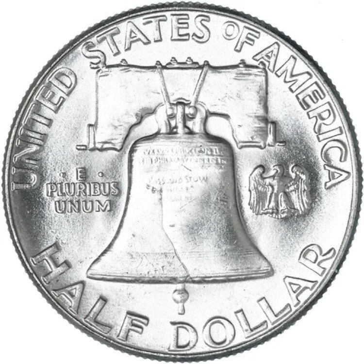 WORLD RESOURCE【KING店】の1960年 P D フランクリン ハーフダラー 90% シルバー BU 2枚セット｜アングル3