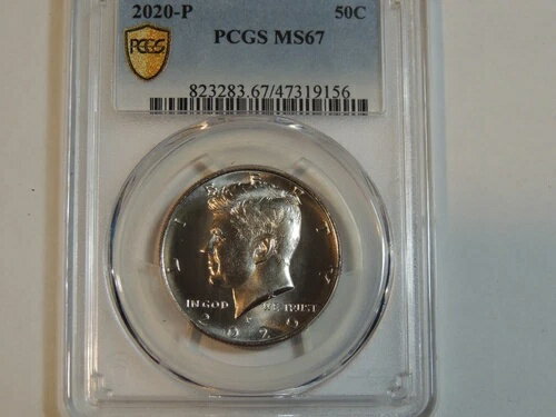 2020年 P・ケネディ・ハーフダラー 50セント PCGS MS67 ゴールドシールド(3)