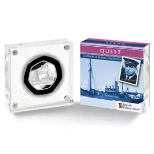 2022年 サウスジョージア サンドイッチ クエスト 50ペンス プルーフ銀貨 アーネスト・シャクルトン