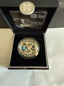 2009年 シルバープルーフ 5ポンド - 2012年ロンドンオリンピックへのカウントダウン 925スターリング BUNC MINT