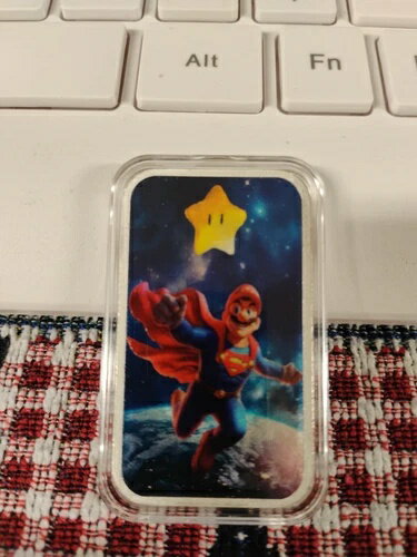 2024年 アウト・オブ・ディス・ワールド 配管工 スーパーマリオマン 1オンス シルバーアートバー .999 ロット#736