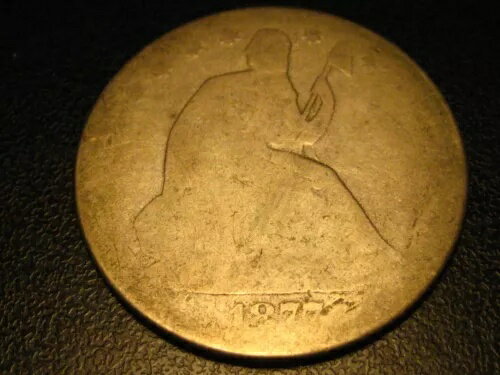 1877-P 90%銀製 着席型リバティハーフドル