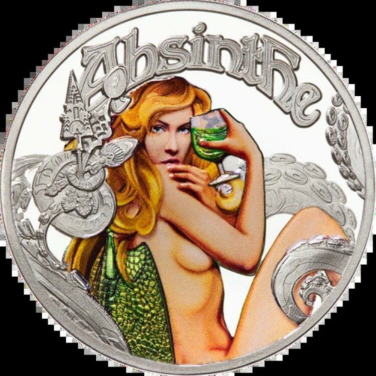 クトゥルフ・テンプテーションズ カラーライズ 1オンス シルバー ラウンド アブサン COA付き