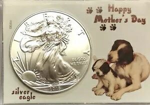 2020年「母の日」シルバードル - 1オンス アメリカンシルバーイーグル ホルダー#2入り