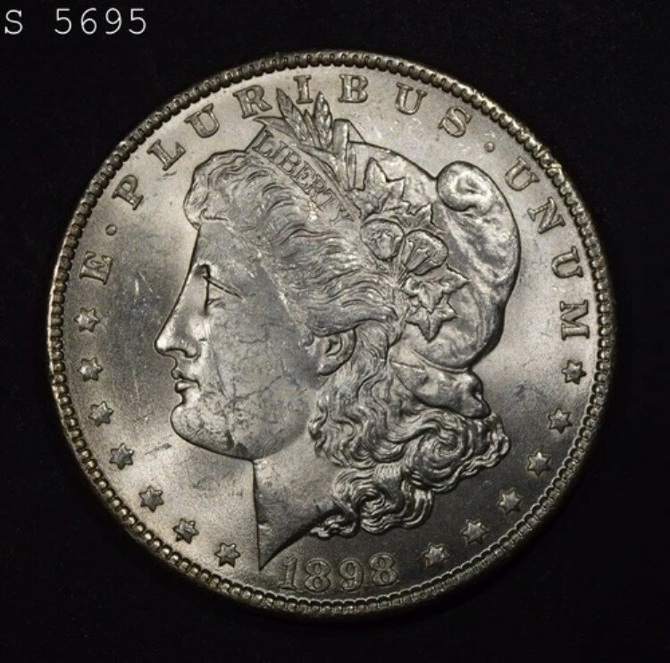 1898年 モルガン銀貨「CH BU」 *1点目以降は送料無料*