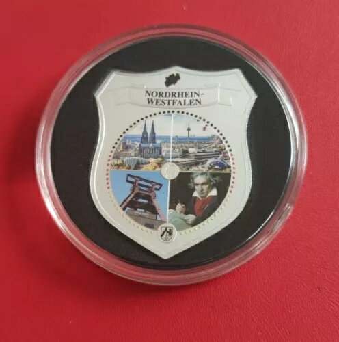 *希少!連邦州の紋章 * 1オンス 999 シルバー/カラー * ノルトライン=ヴェストファーレン州 (Schr.W)-