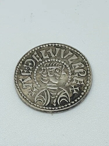 サクソン 839-859 ウェセックス王エゼルウルフの銀貨 1 ペニー、美しいコイン。