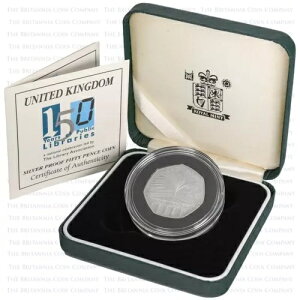 2000年 ロイヤルミント 公共図書館法 50ペンス 50ペンス 銀貨 プルーフコイン