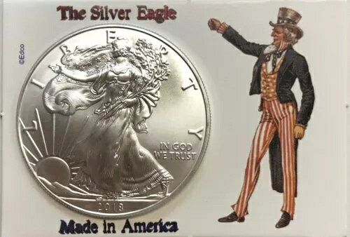 2021年「アンクル・サム」シルバードル - 1オンス「タイプ2」シルバーイーグル(カスタムホルダー入り)