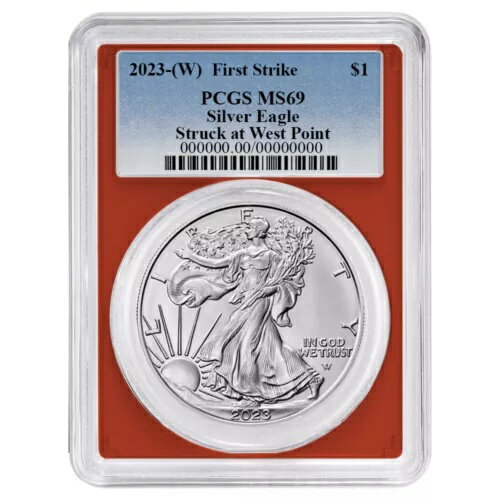 2023年 (W) 1ドル 1オンス アメリカン シルバー イーグル PCGS MS69 FS ブルーラベル レッドフレーム