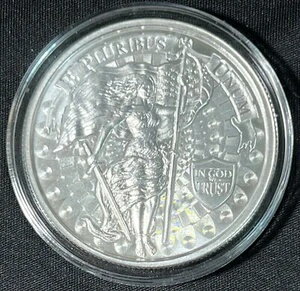 1トロイオンス .999 純銀ラウンド、カットソーミント、ユニティ、リバティソード＆スネーク、BU(3)