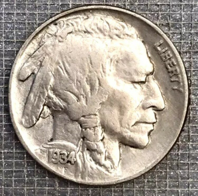 1934年 バッファローニッケル フルホーン XF / AU - 素晴らしい外観 - 米国コイン: 5C(3)