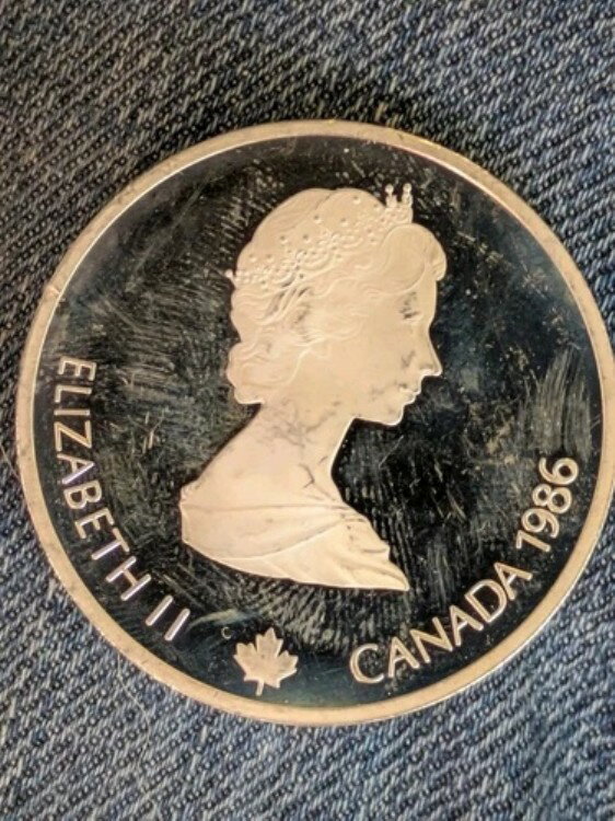 楽天WORLD RESOURCE【KING店】1988年カナダ カルガリーオリンピック フリースタイルスキー シルバー 20ドル 箱なし