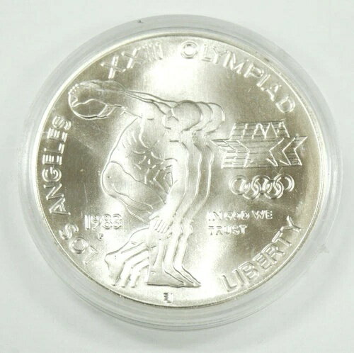 1983-P UNCカプセル円盤投げ選手 ロサンゼルス第23回オリンピック 米国銀貨