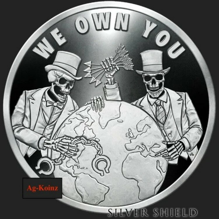 1オンス 2020 We Own You V2 プルーフ ピラミッド・オブ・パワー #13 POP シルバーシールド NWO ピラミッド