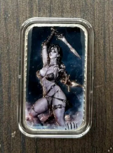 いたずらな戦士プリンセス 1オンス .999 シルバー 限定版アートバー COA 付き(3)