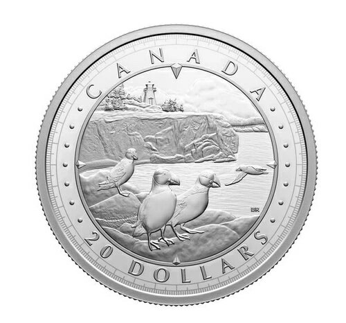 2024年カナダ 20ドル ワンダラスウォーター アトランティックコースト 1オンス .999 純銀貨