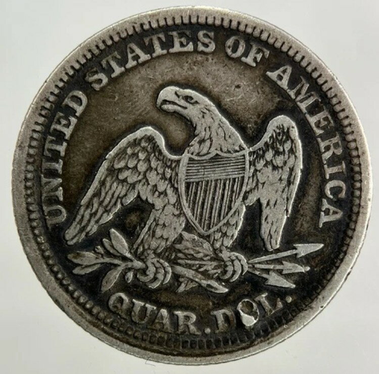 1858年米国クォータードル銀貨｜非常に高いグレード