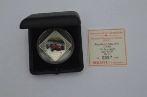 フェラーリ158 F1の偉大な勝利 ジョン・サーティース パラオ 2011 $1 シルバー プルーフ COA