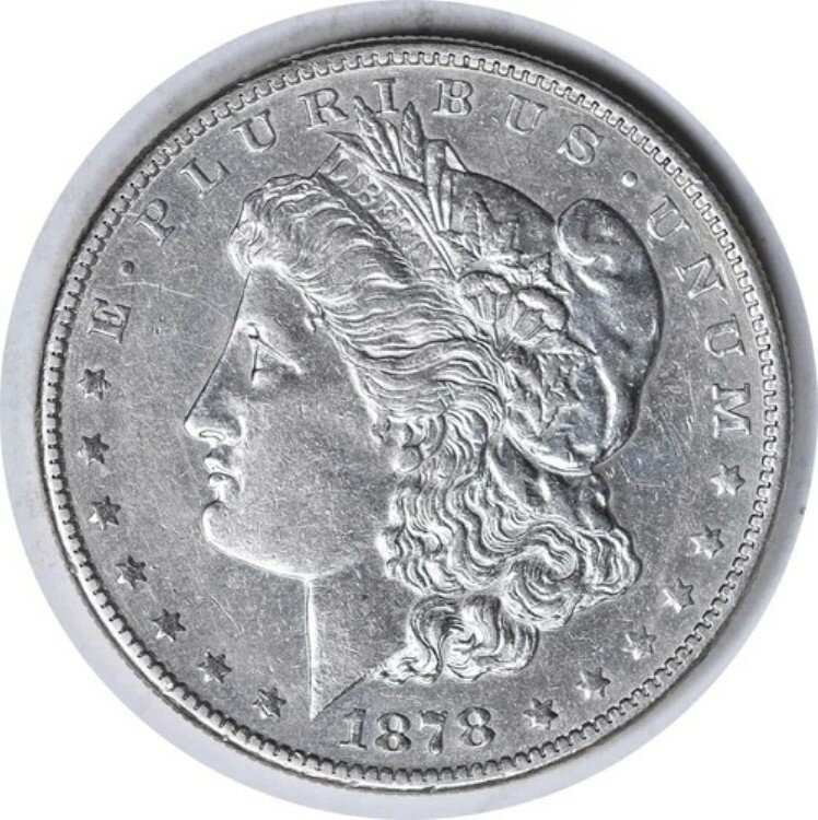 1878-S VAM 50 モルガン銀貨 ラバウィング AU 未認定 #150