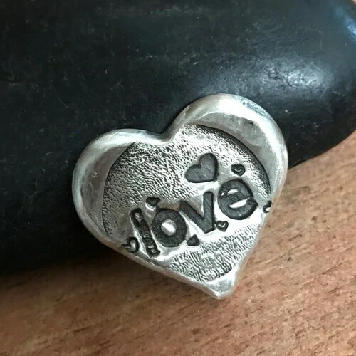 2トロイオンス MK BARZ .999 良質「LOVE」シェイプ ハート シルバーバー