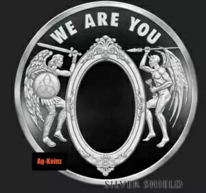 1オンス 2020 We Are You プルーフ ピラミッド・オブ・パワー V2 #14 POP シルバーシールド セルフミラー