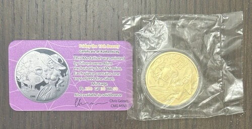 CMG ミント 1オンス .999 シルバー ハロウィンビューティー GP 限定鋳造 COA 付き