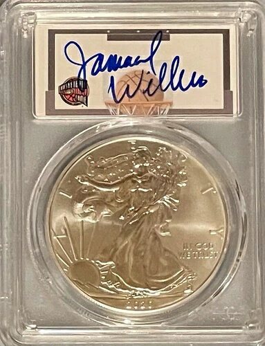 2020年 (S) 1ドル シルバーイーグル 緊急発行 PCGS MS70 FDOI ジャマール・ウィルクス・ホフ