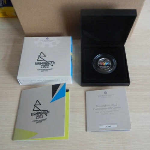 楽天WORLD RESOURCE【KING店】ロイヤルミント コモンウェルスゲームズ 2022 カラーシルバー プルーフ 50 ペンス 限定版。
