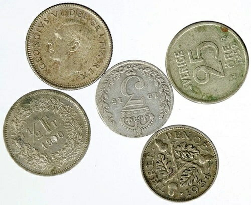 楽天WORLD RESOURCE【KING店】シルバーワールドコイン 5枚セット 本物コレクション ヴィンテージグループ お得ギフト i115504