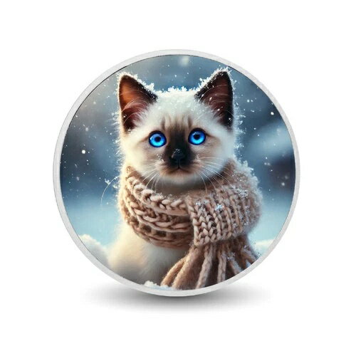 冬のひげ：凍える猫の物語 1オンスコイン