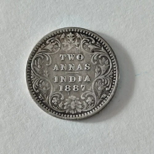 ピース2 アンナス 1887 シルバー インディア Ref19439J