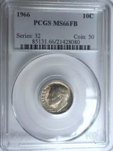 1966年。ルーズベルト・ダイム。PCGS 