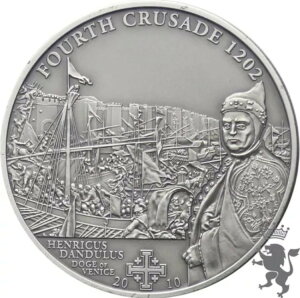 クック諸島 5ドル 第4回十字軍 ヴェネツィアのダンドロ船 銀貨 2010年