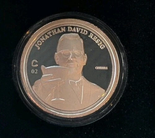 ジョン・レジグ作 .999 シルバー 1オンス チャイブコイン #2 /500 COA付き