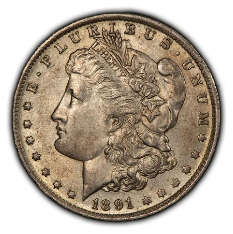 1891-O 1ドル モルガン・ダラー - ラス