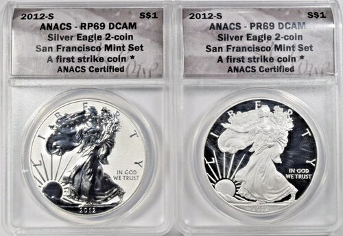 2012-S シルバーイーグル 1ドル 2枚セ