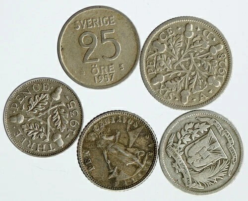 楽天WORLD RESOURCE【KING店】シルバーワールドコイン 5枚セット 本物コレクション ヴィンテージグループ お得ギフト i115406