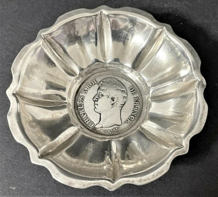 1830年頃 銀貨5フラン シャルル10世 フランス王国 ナッツ皿