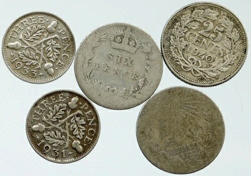 楽天WORLD RESOURCE【KING店】シルバーワールドコイン 5枚セット 本物コレクション ヴィンテージグループ お得ギフト i115664