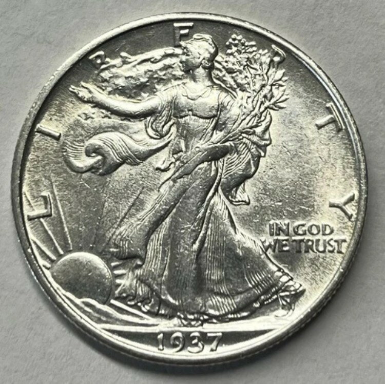 1937-S サンフランシスコ造幣局 シルバー ウォーキング リバティ ハーフ