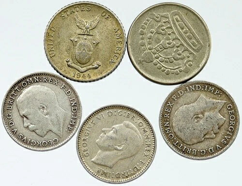 楽天WORLD RESOURCE【KING店】シルバーワールドコイン 5枚セット 本物コレクション ヴィンテージグループ お得ギフト i115632