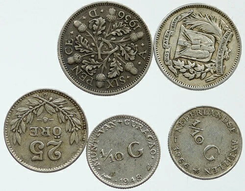 楽天WORLD RESOURCE【KING店】シルバーワールドコイン 5枚セット 本物コレクション ヴィンテージグループ お得ギフト i115402