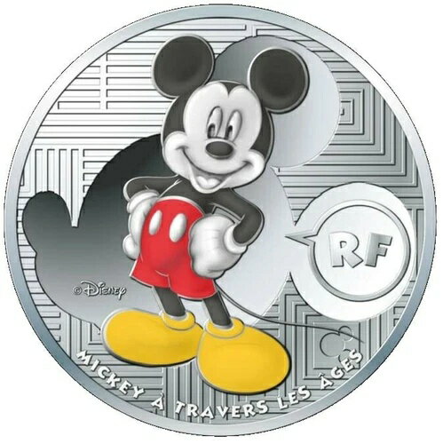 ミッキー・スルーアウト・ジ・エイジズ 10ユーロ シルバープルーフコイン モネ・ド・パリ 非常に希少
