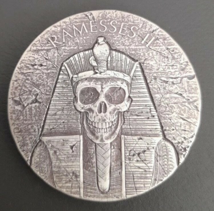 2017年 ラムセス2世 死後の世界 2オンス トロイ 純銀貨 チャド共和国