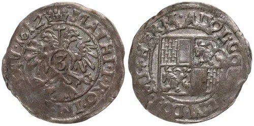 オールドドイツ - ソルムス・ホーエンゾルムス 3クロイツァー 1612 - シルバー