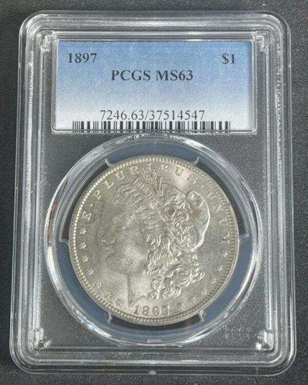 1897年モルガン銀貨 PCGS MS63